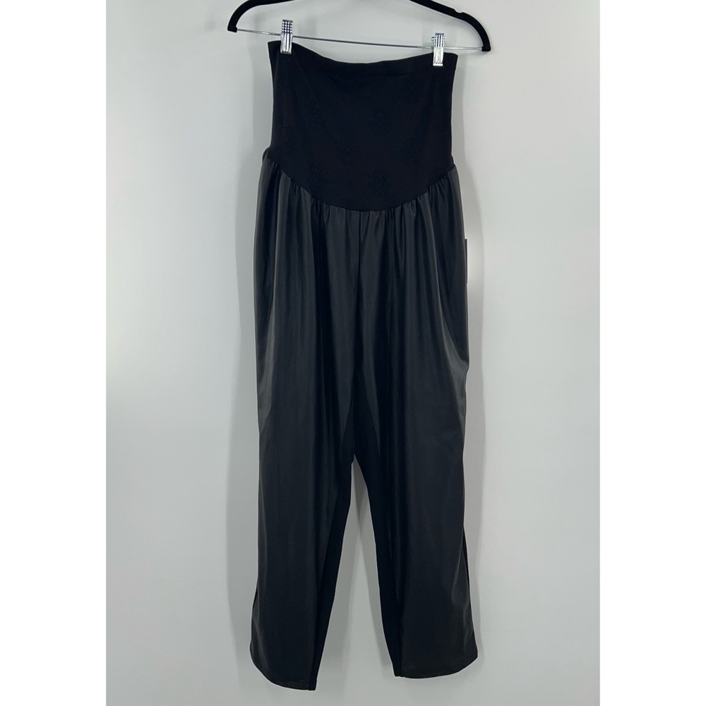 Jessica Simpson NWT Maternity Plus Size Faux Leather Pants size 3X - Picture 3 of 8